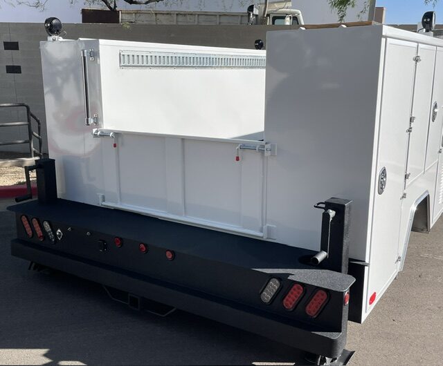 Watt Ventures service body, three-quarter rear view