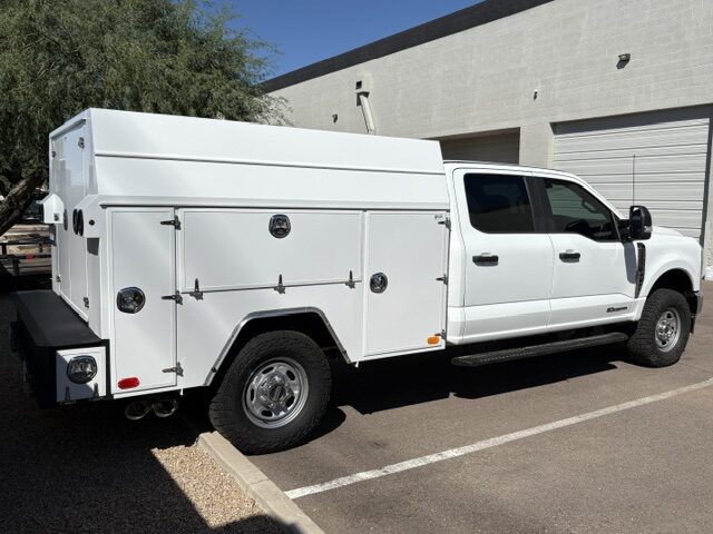 Watt Ventures service body mounted on a Ford Super Duty truck
